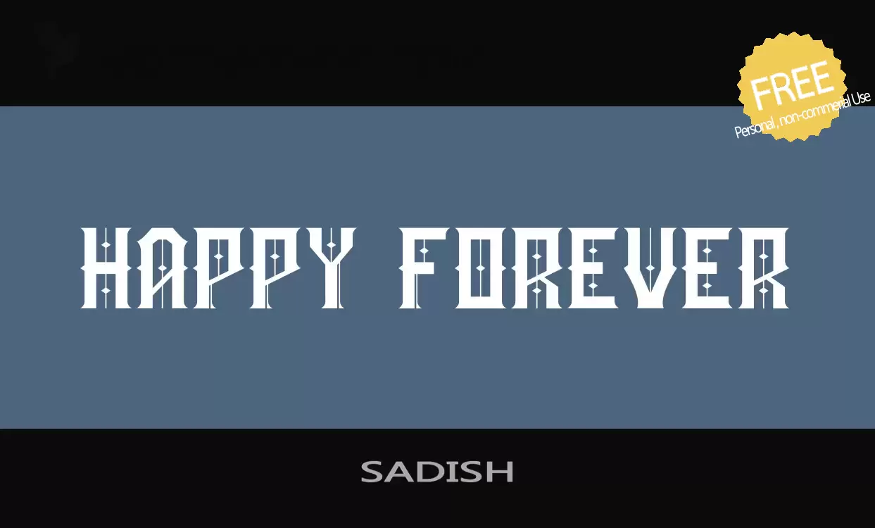 「SADISH」字体效果图