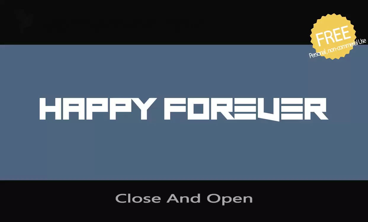 「Close-And-Open」字体效果图