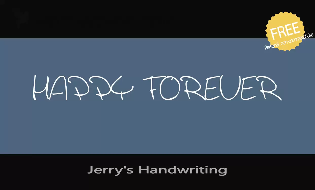 Sample of Jerry's-Handwriting