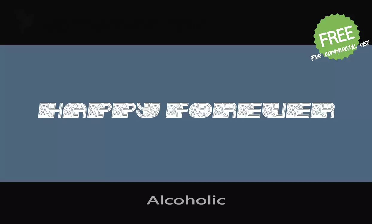 「Alcoholic」字体效果图
