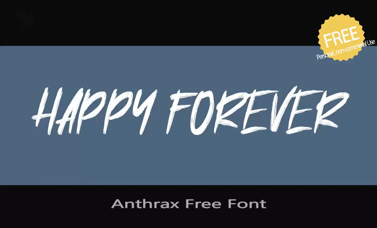 「Anthrax-Free-Font」字体效果图
