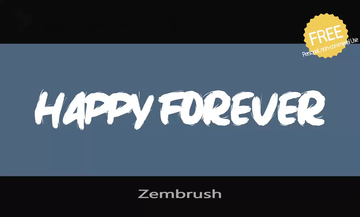 「Zembrush」字体效果图