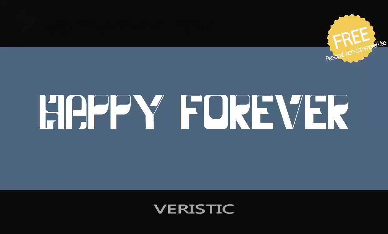 「VERISTIC」字体效果图
