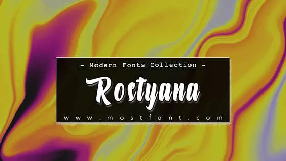Typographic Design of Rostyana