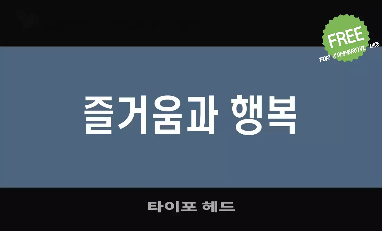 Font Sample of 타이포-헤드