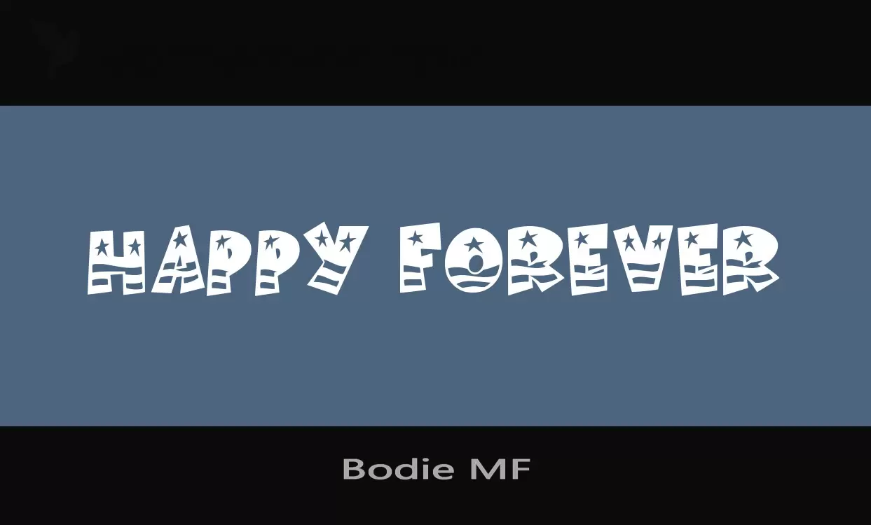 「Bodie-MF」字体效果图
