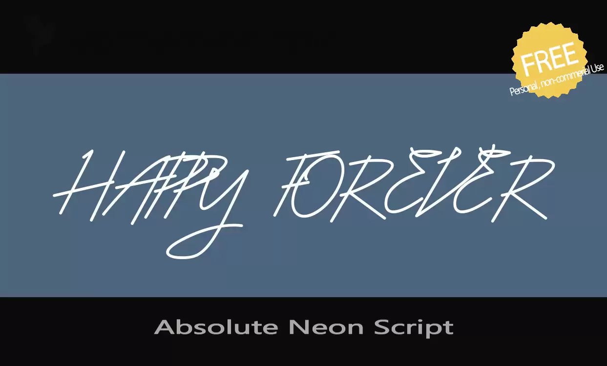「Absolute-Neon-Script」字体效果图