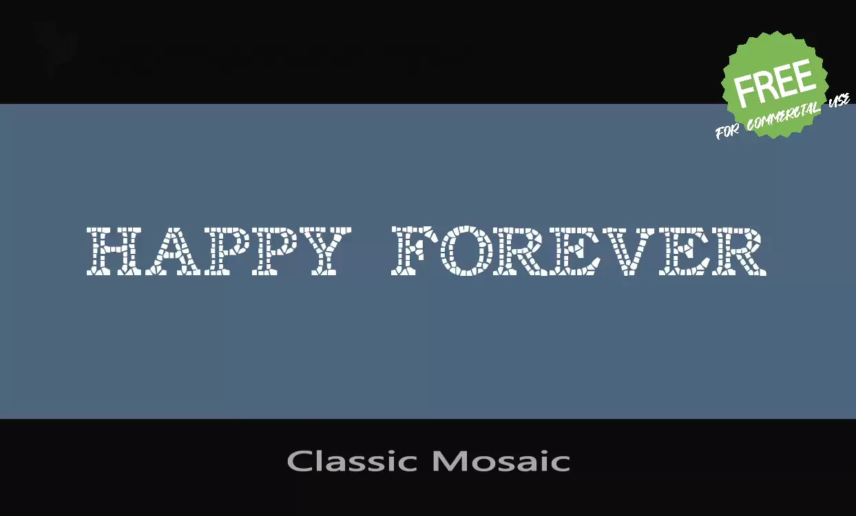 「Classic-Mosaic」字体效果图