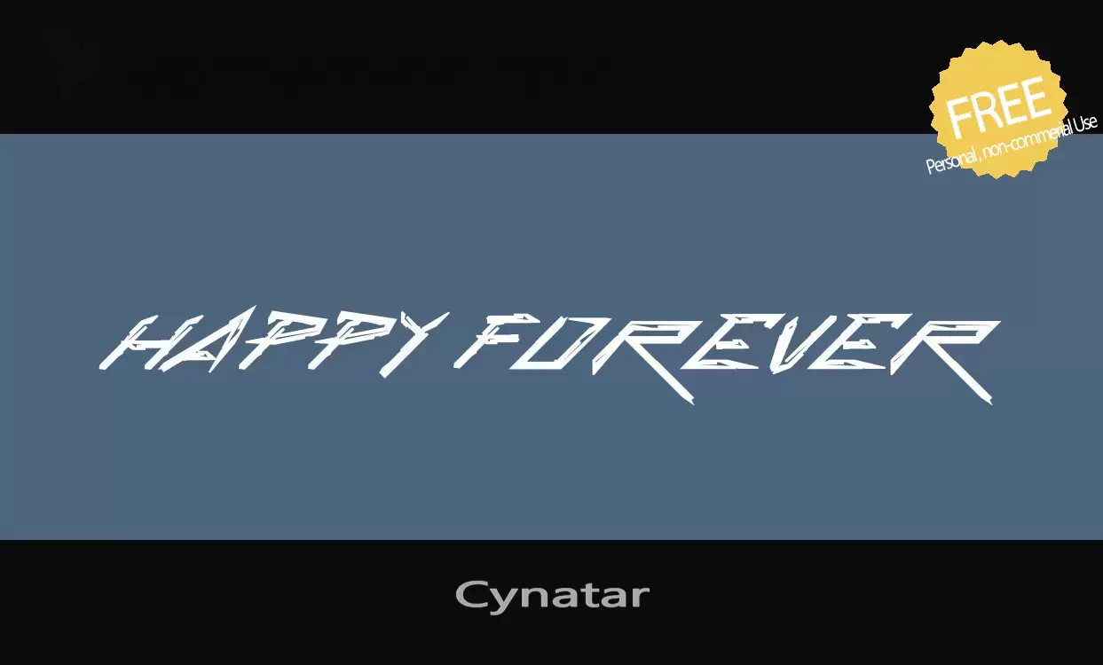 「Cynatar」字体效果图