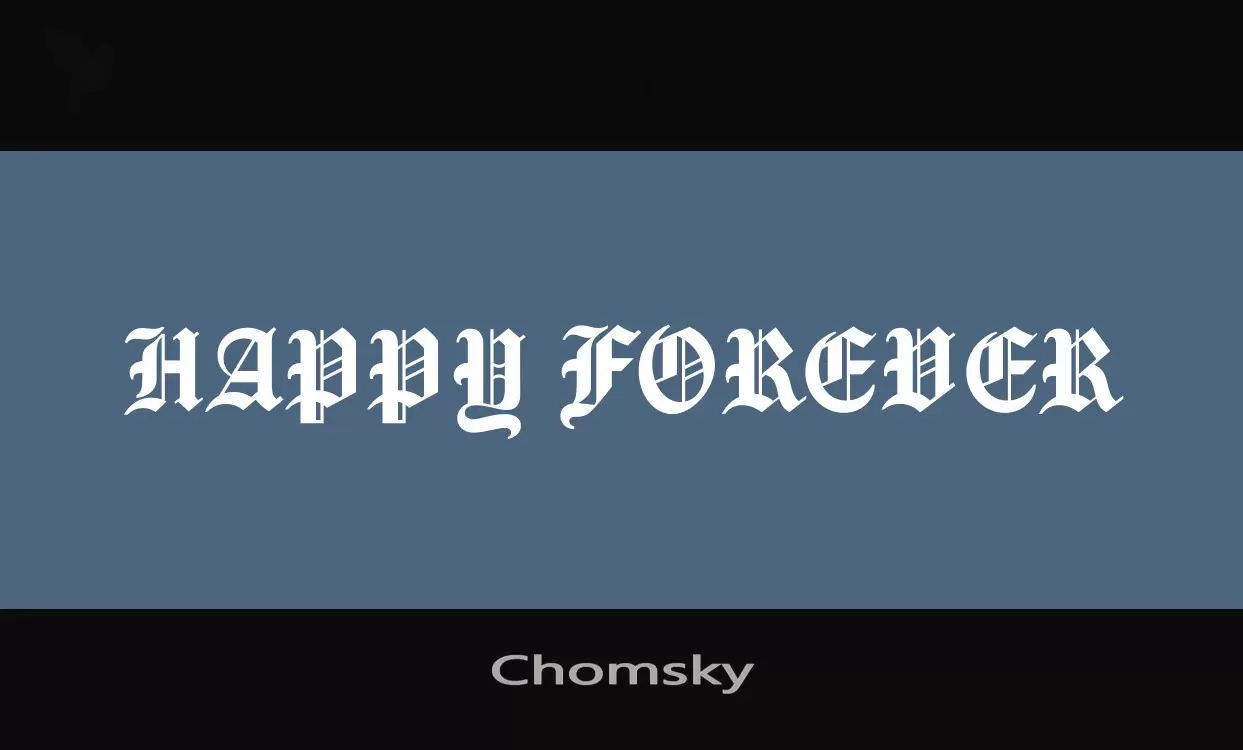 「Chomsky」字体效果图
