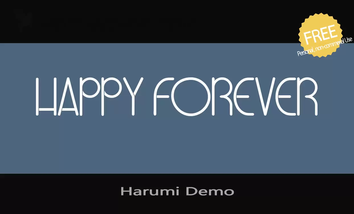 「Harumi-Demo」字体效果图