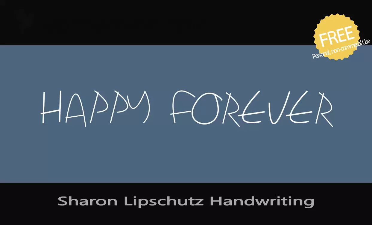 Font Sample of Sharon-Lipschutz-Handwriting