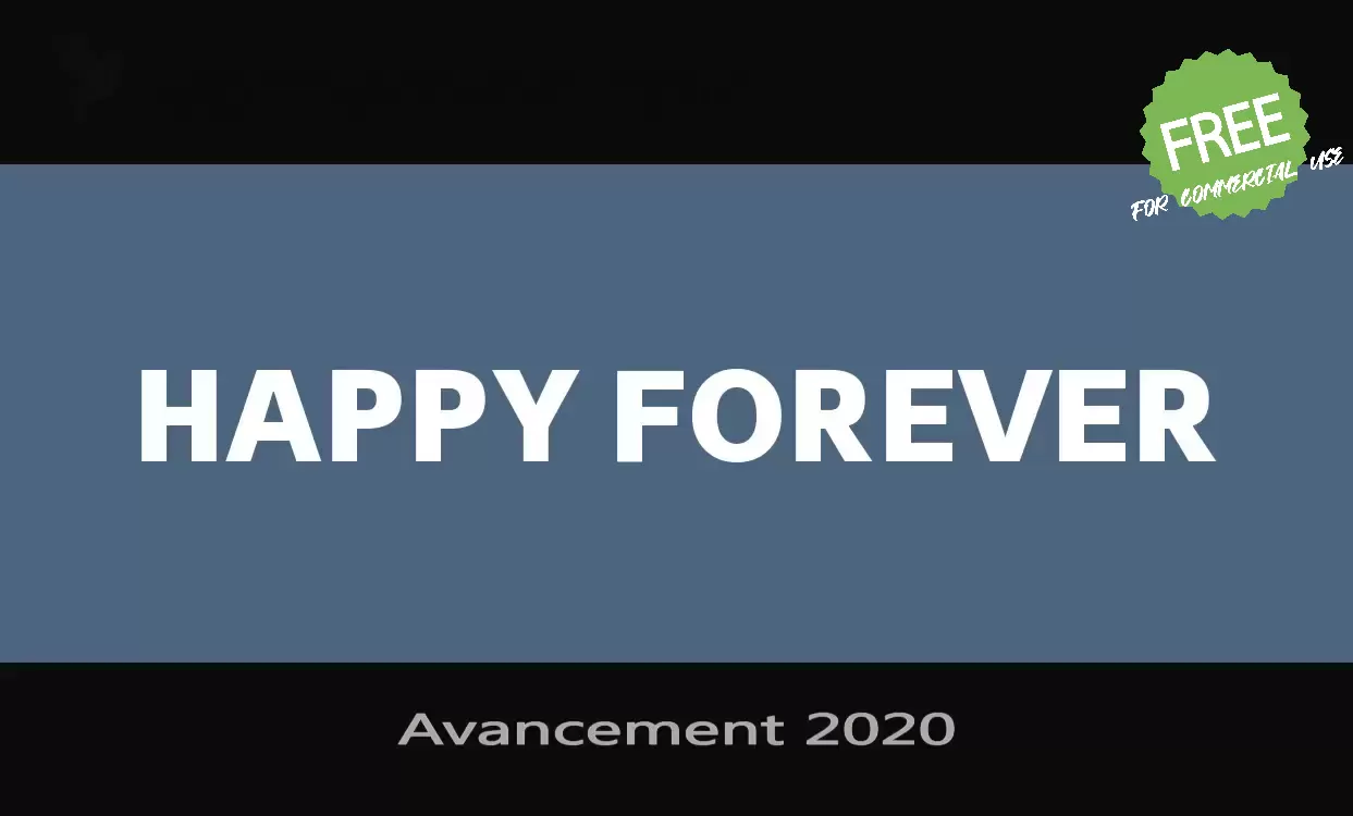「Avancement-2020」字体效果图