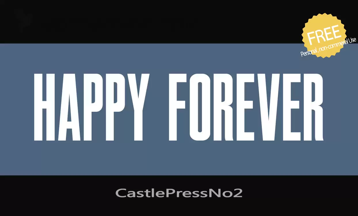 Font Sample of CastlePressNo2