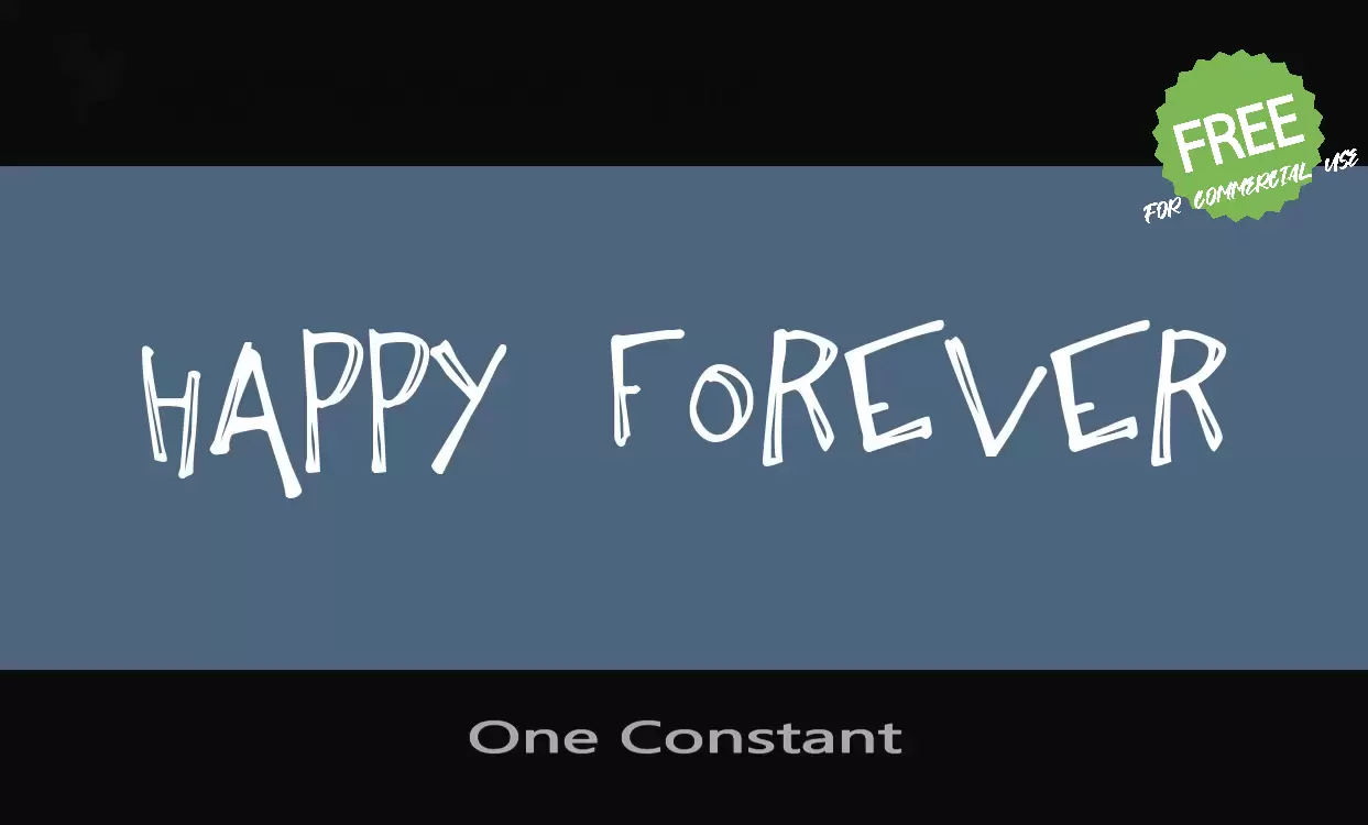 Font Sample of One-Constant