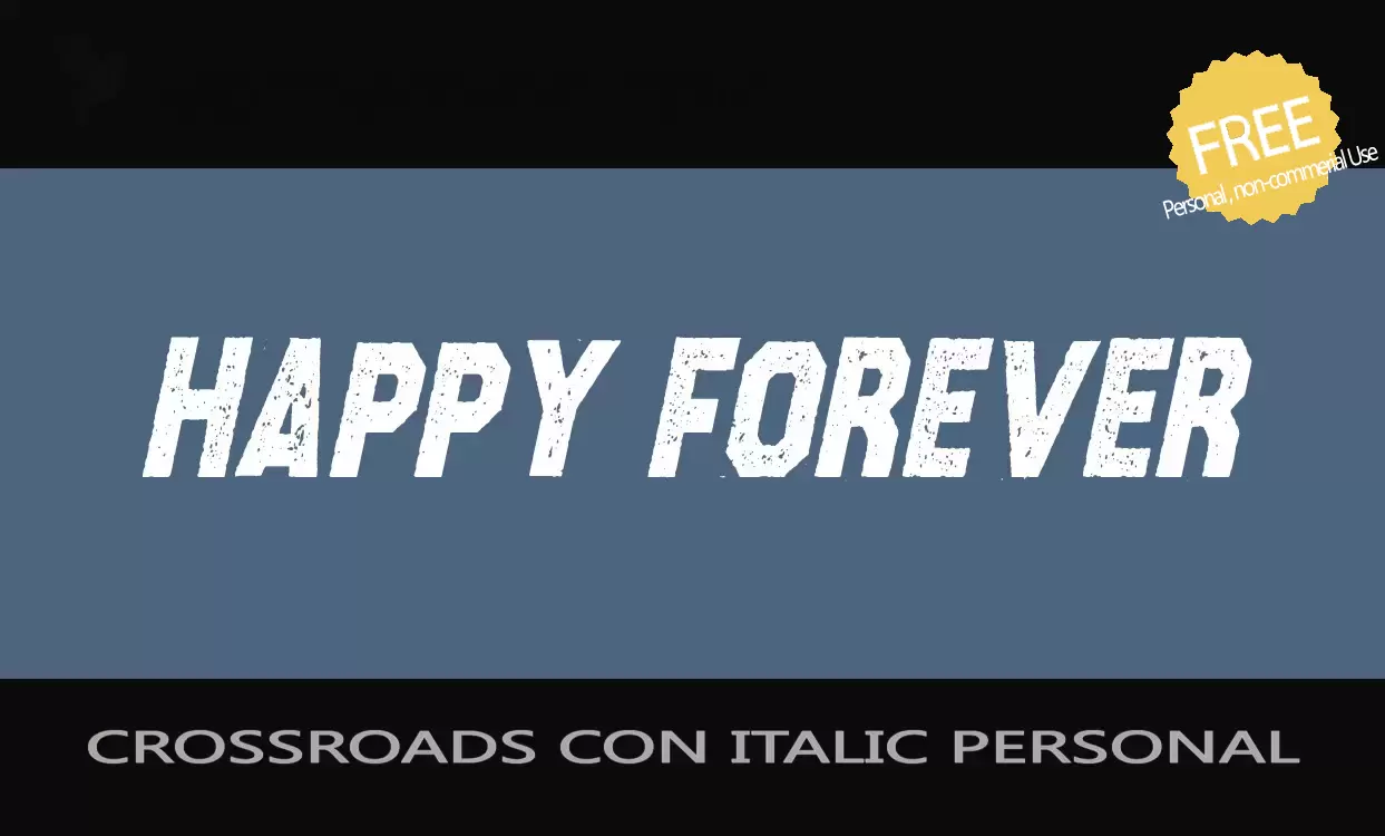 Sample of CROSSROADS-CON-ITALIC-PERSONAL