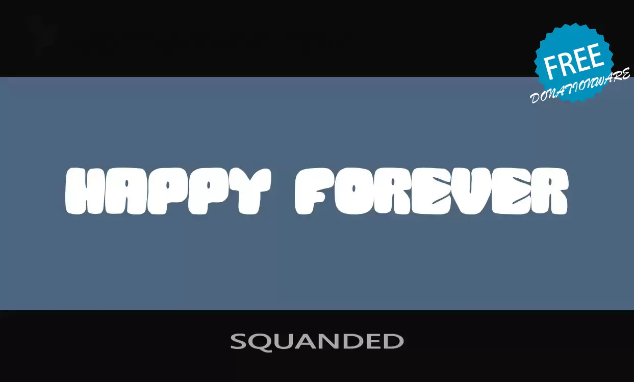 Font Sample of SQUANDED