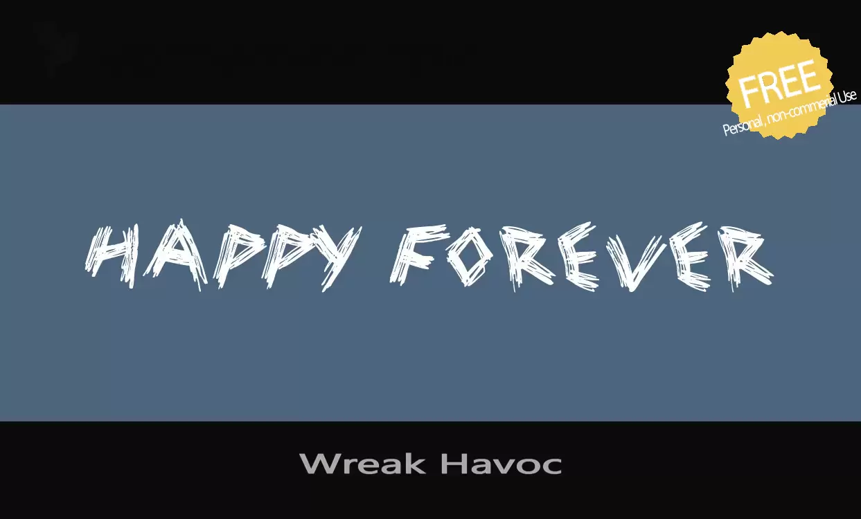 Font Sample of Wreak-Havoc