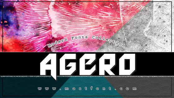 「Agero」字体排版样式