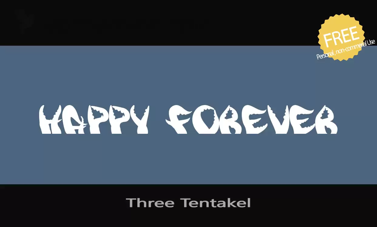 Font Sample of Three-Tentakel