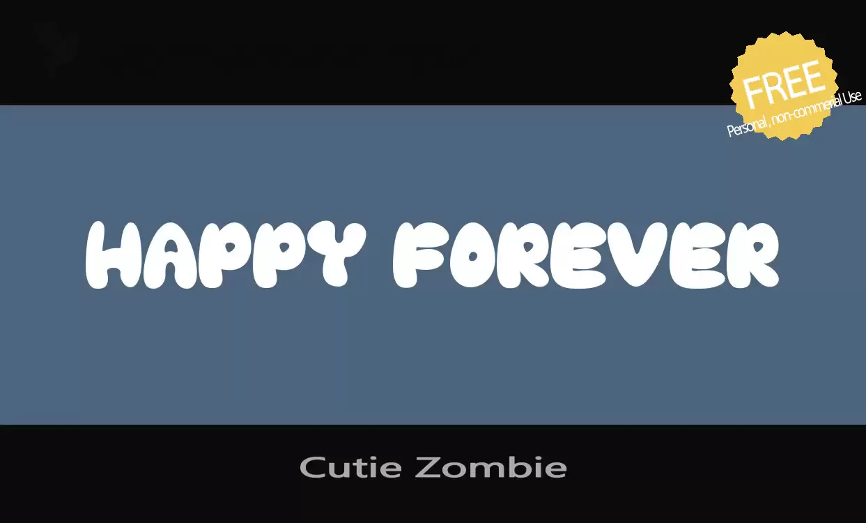 「Cutie-Zombie」字体效果图