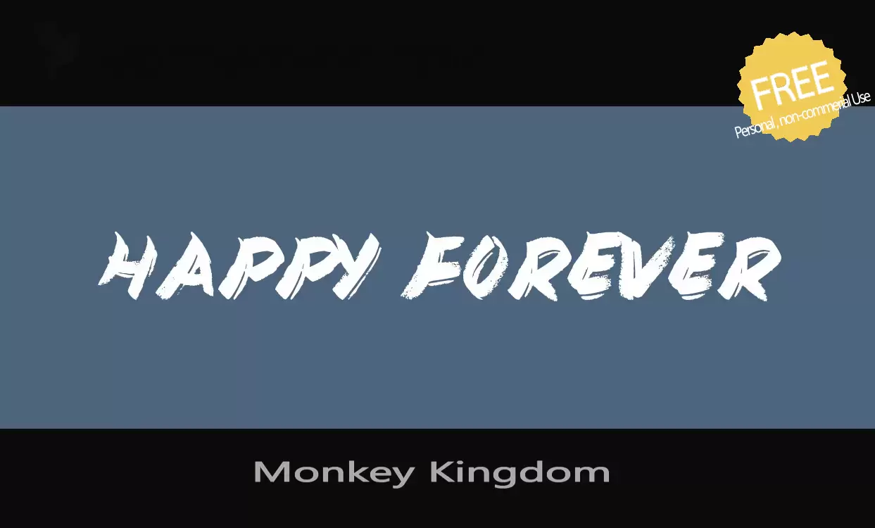 「Monkey-Kingdom-」字体效果图
