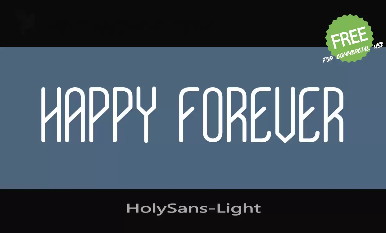 「HolySans-Light」字体效果图