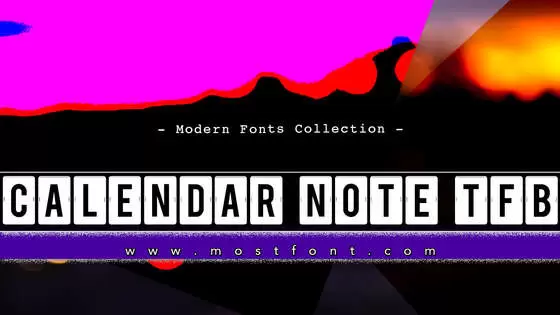 「Calendar-Note-Tfb」字体排版图片