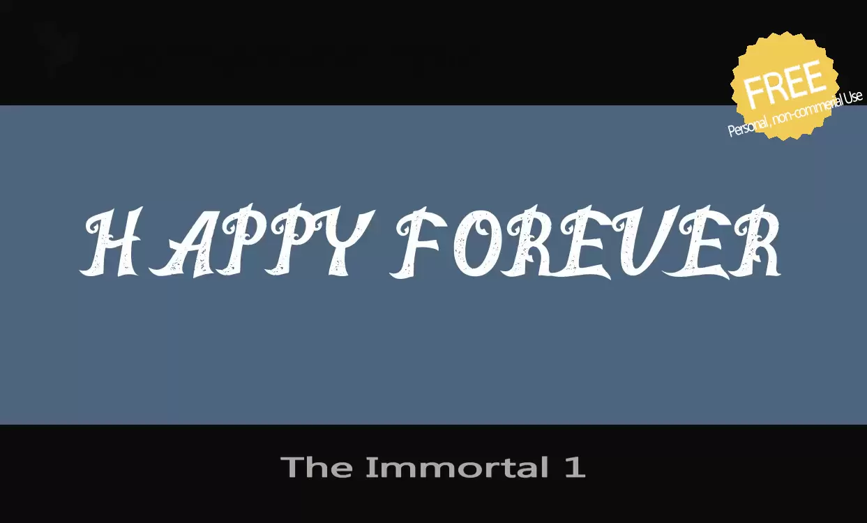 「The-Immortal-1」字体效果图