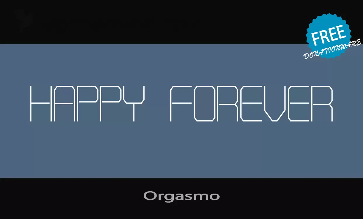 「Orgasmo」字体效果图