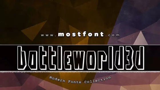 「Battleworld-3D」字体排版图片