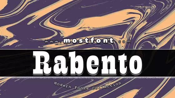 「Rabento-PERSONAL-USE-ONLY」字体排版样式