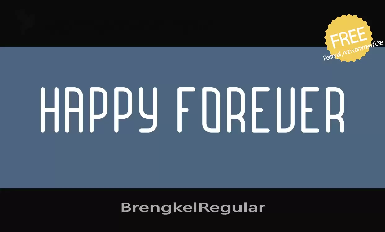 「BrengkelRegular」字体效果图