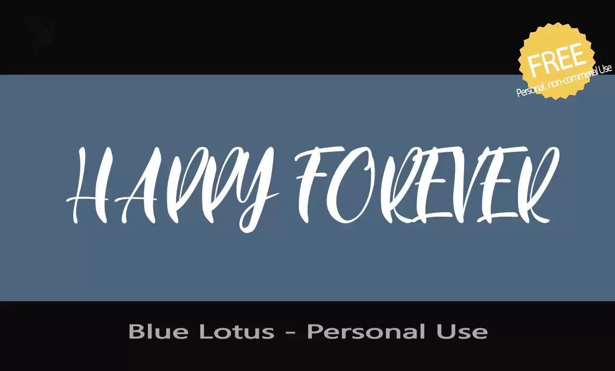 「Blue-Lotus---Personal-Use」字体效果图