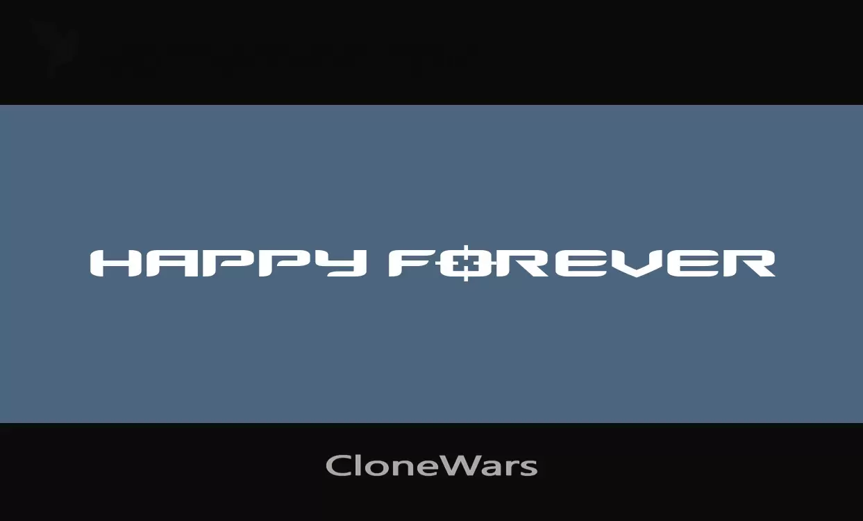 Font Sample of CloneWars