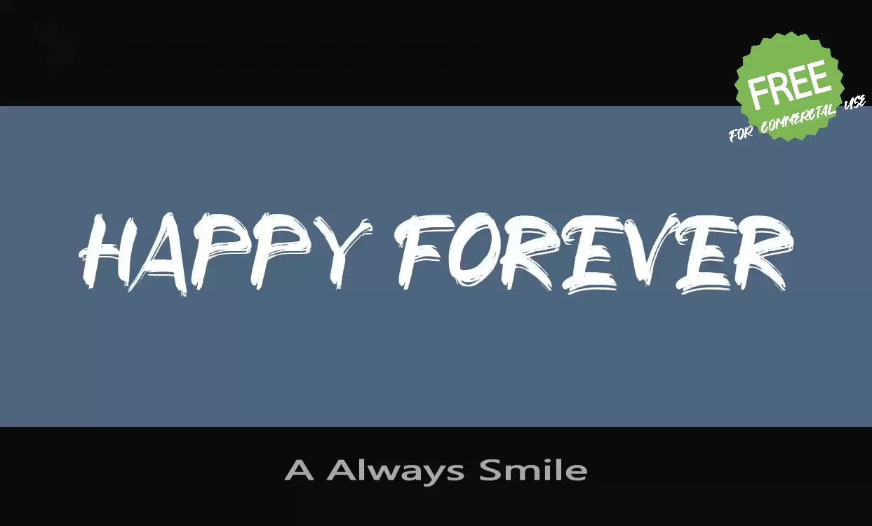 「A Always Smile」字体效果图