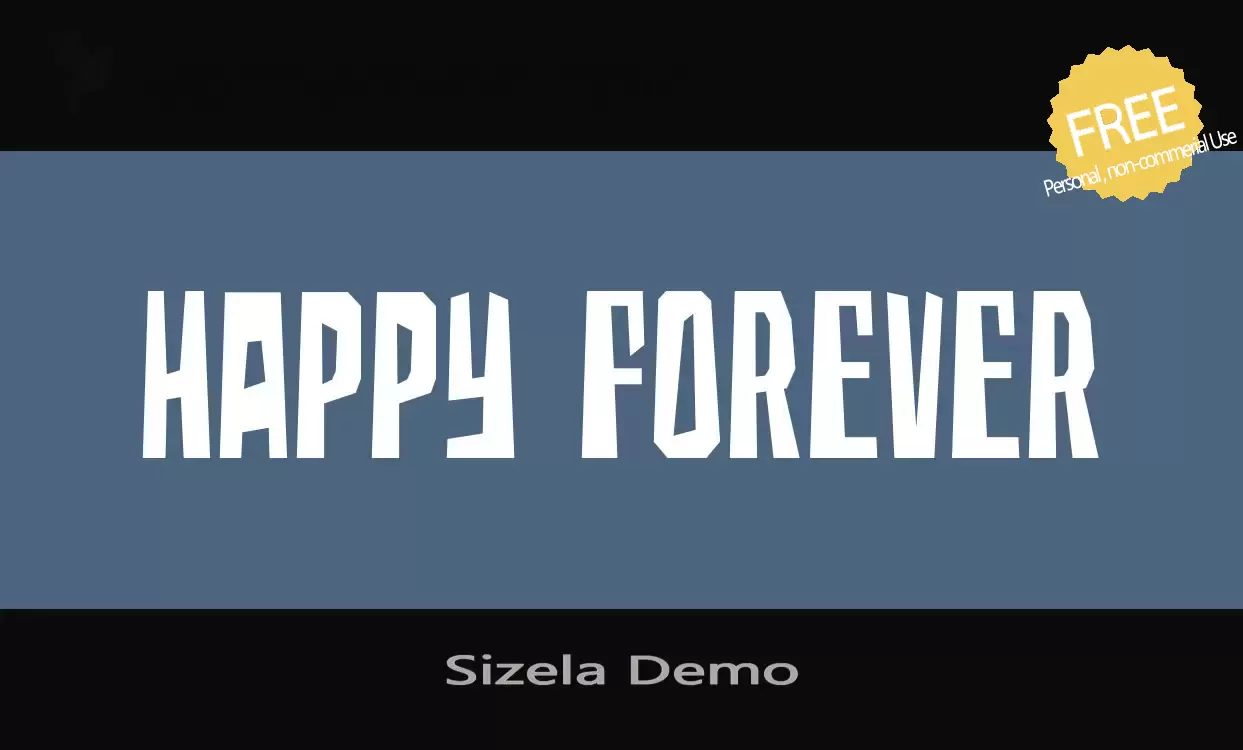 Font Sample of Sizela-Demo