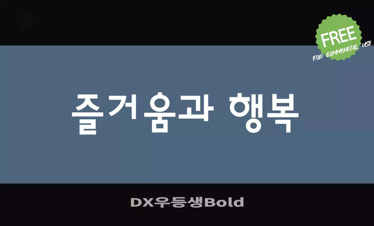 Font Sample of DX우등생Bold