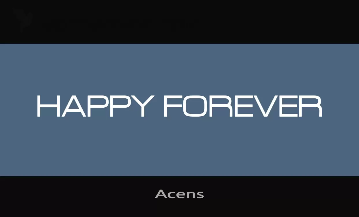 「Acens」字体效果图