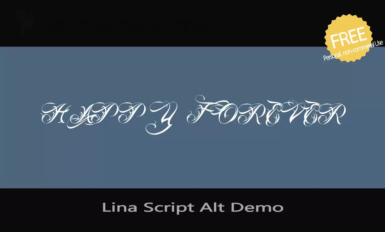 「Lina-Script-Alt-Demo」字体效果图