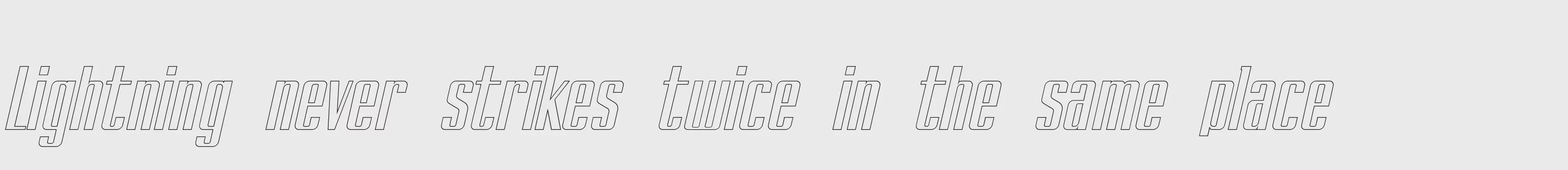 Preview Of BRANCHÉ Outline Italic Demo