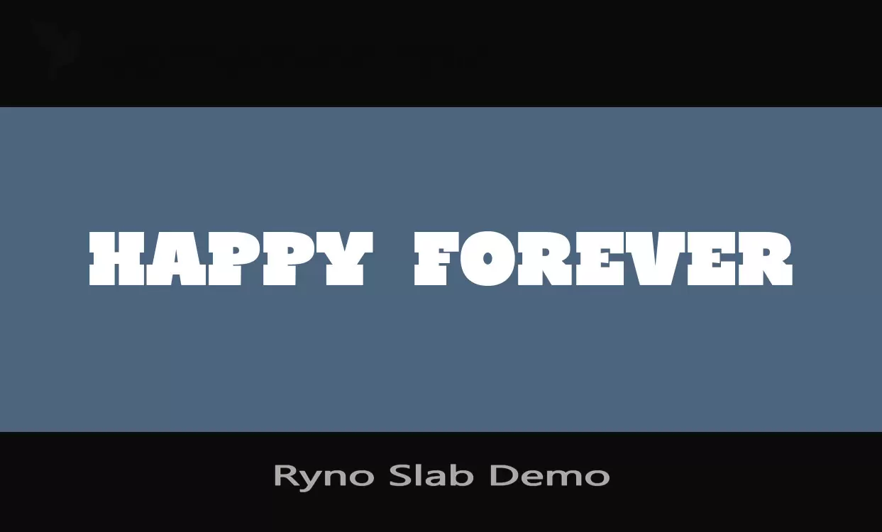 「Ryno-Slab-Demo」字体效果图