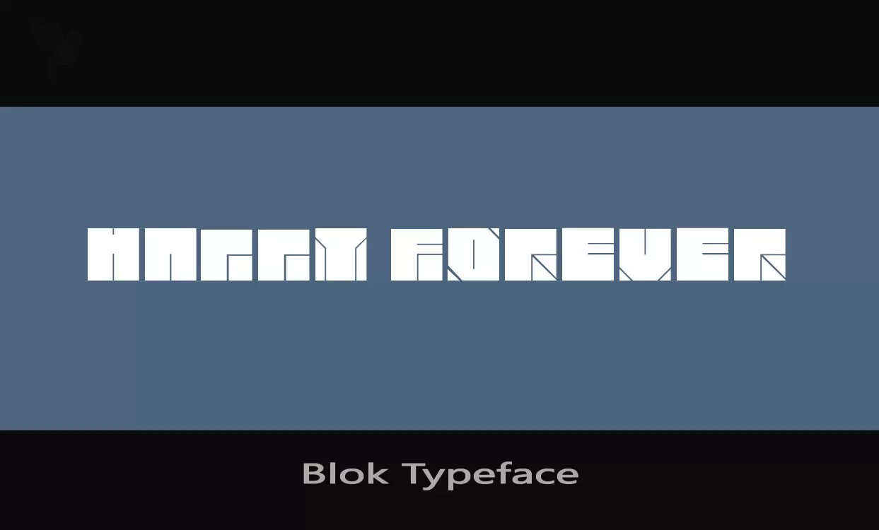 Sample of Blok-Typeface