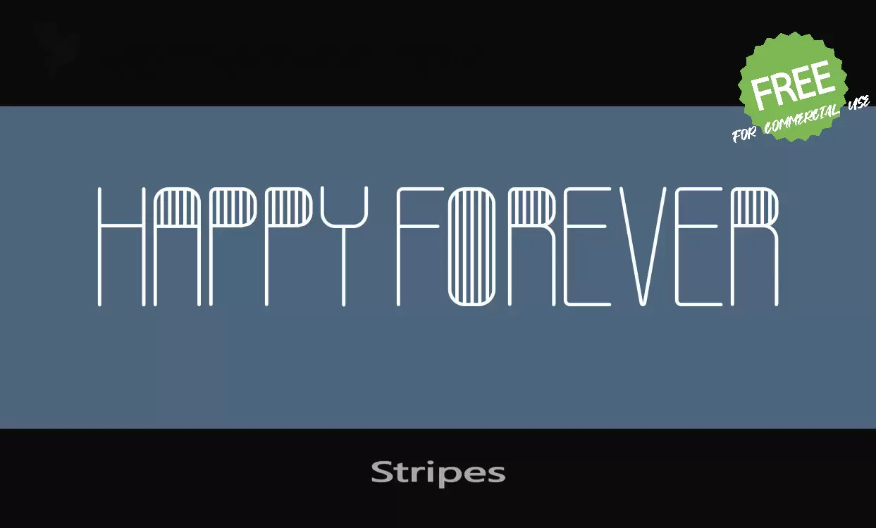 Font Sample of Stripes