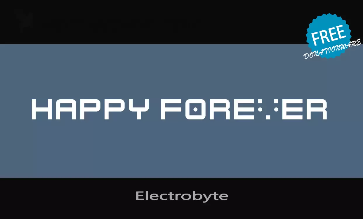 「Electrobyte」字体效果图
