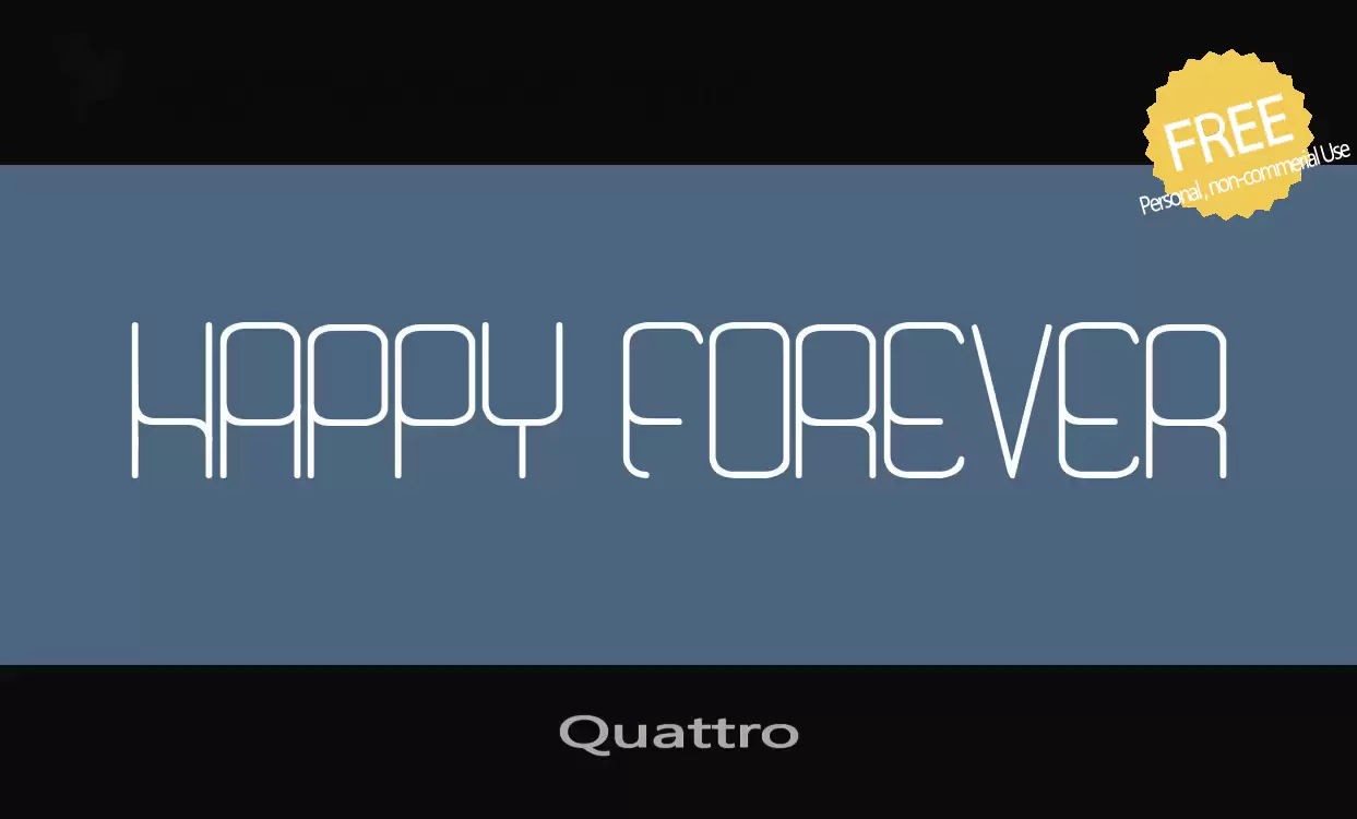 「Quattro」字体效果图