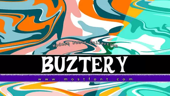 「BUZTERY」字体排版图片