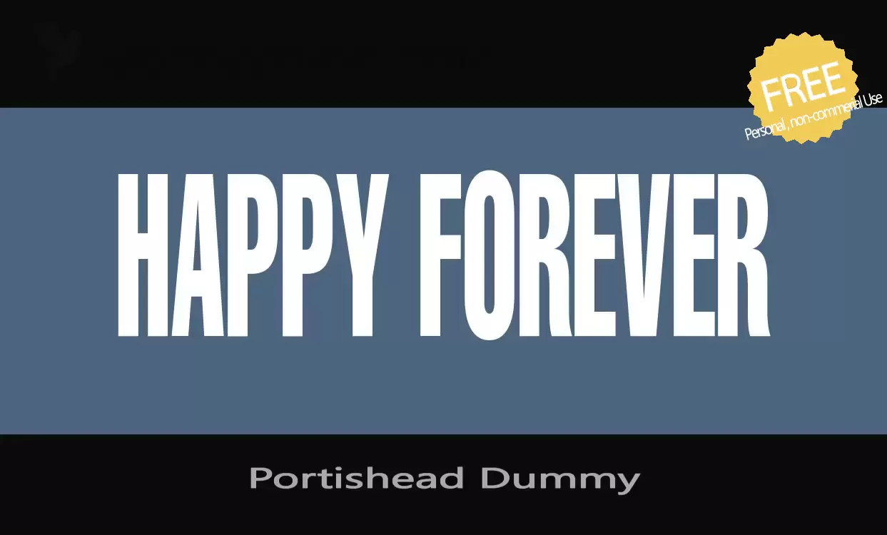 「Portishead-Dummy」字体效果图