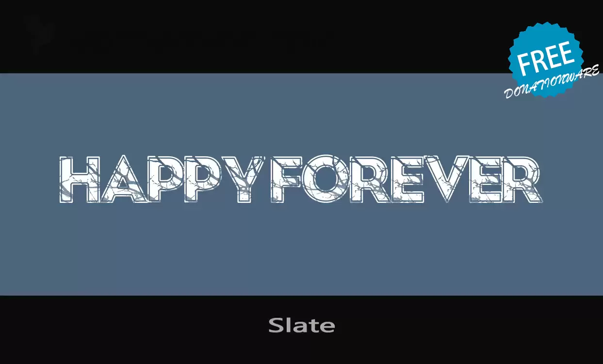 Font Sample of Slate