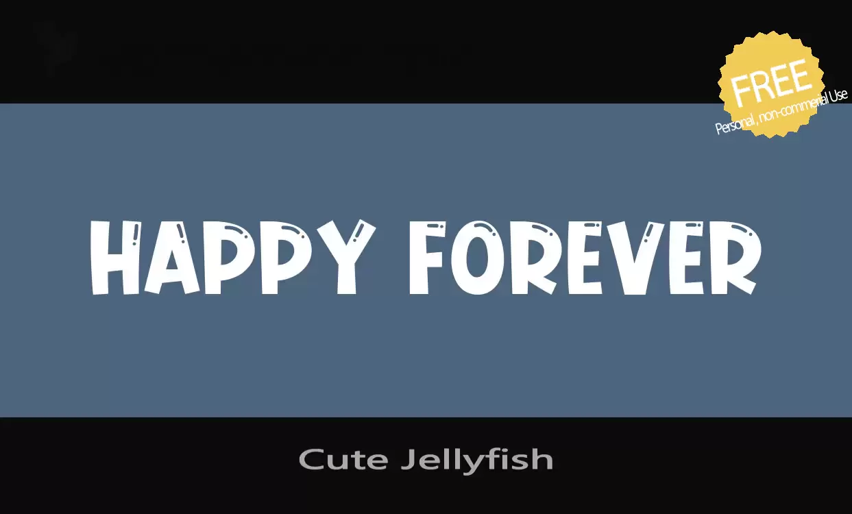 Font Sample of Cute-Jellyfish